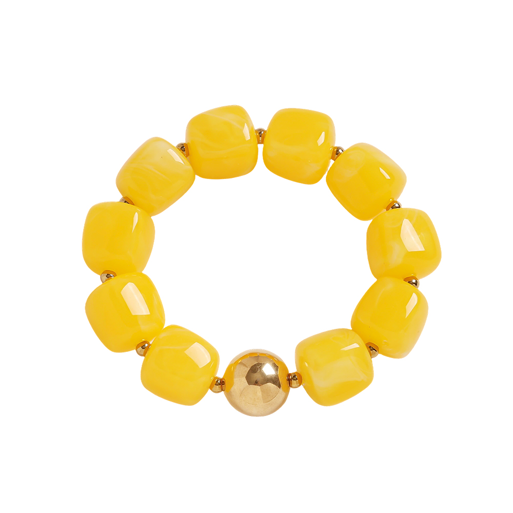 Verstellbarer Harz quadratisch runder Form Edelstahl Armband