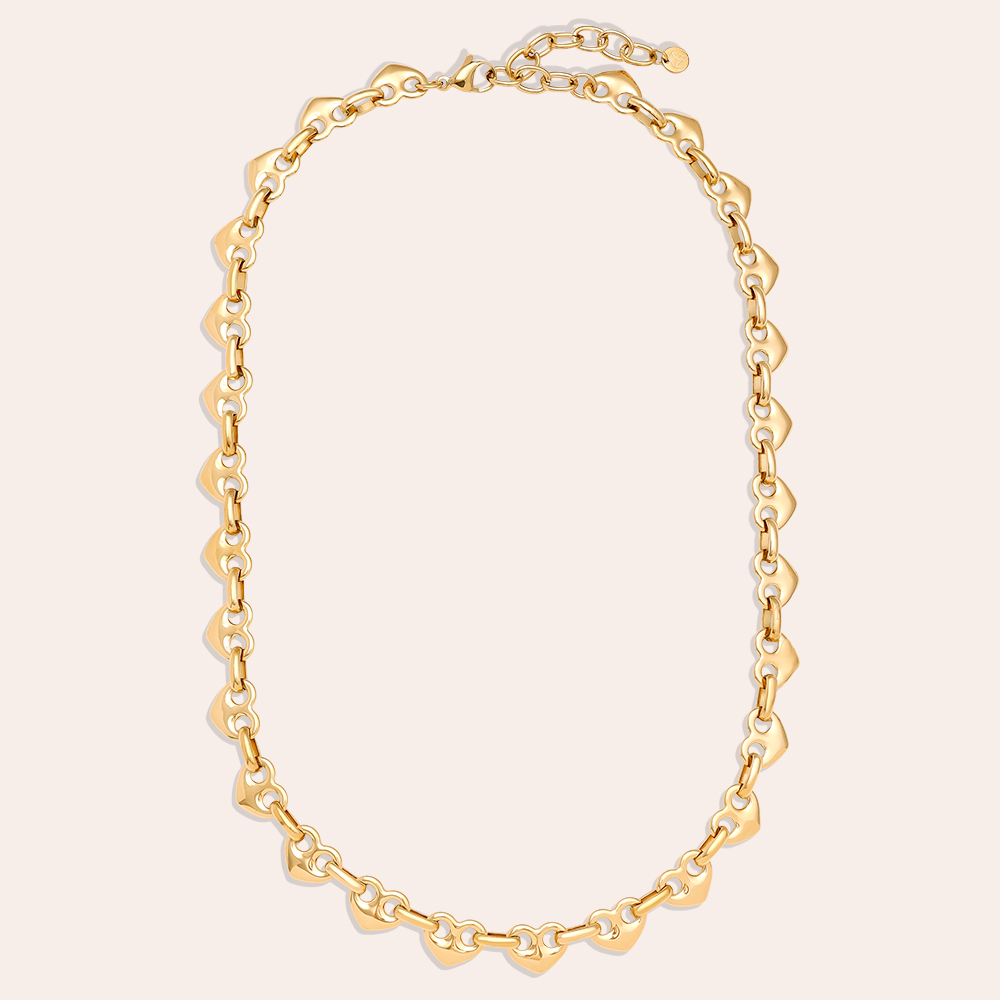 45cm Heart Nose Chain Edelstahl Halskette    