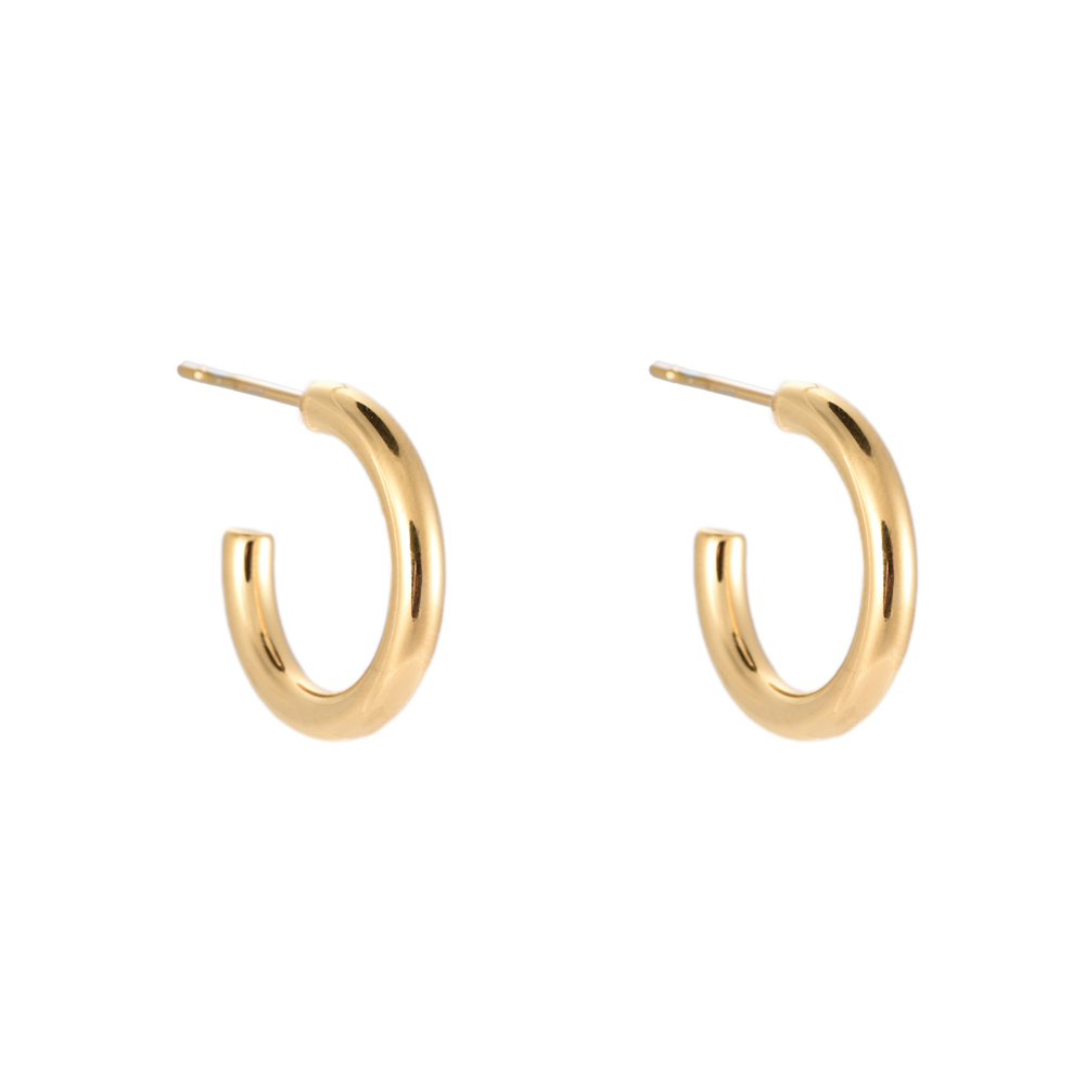 Edelstahl Ohrringe Big Simple Hoop