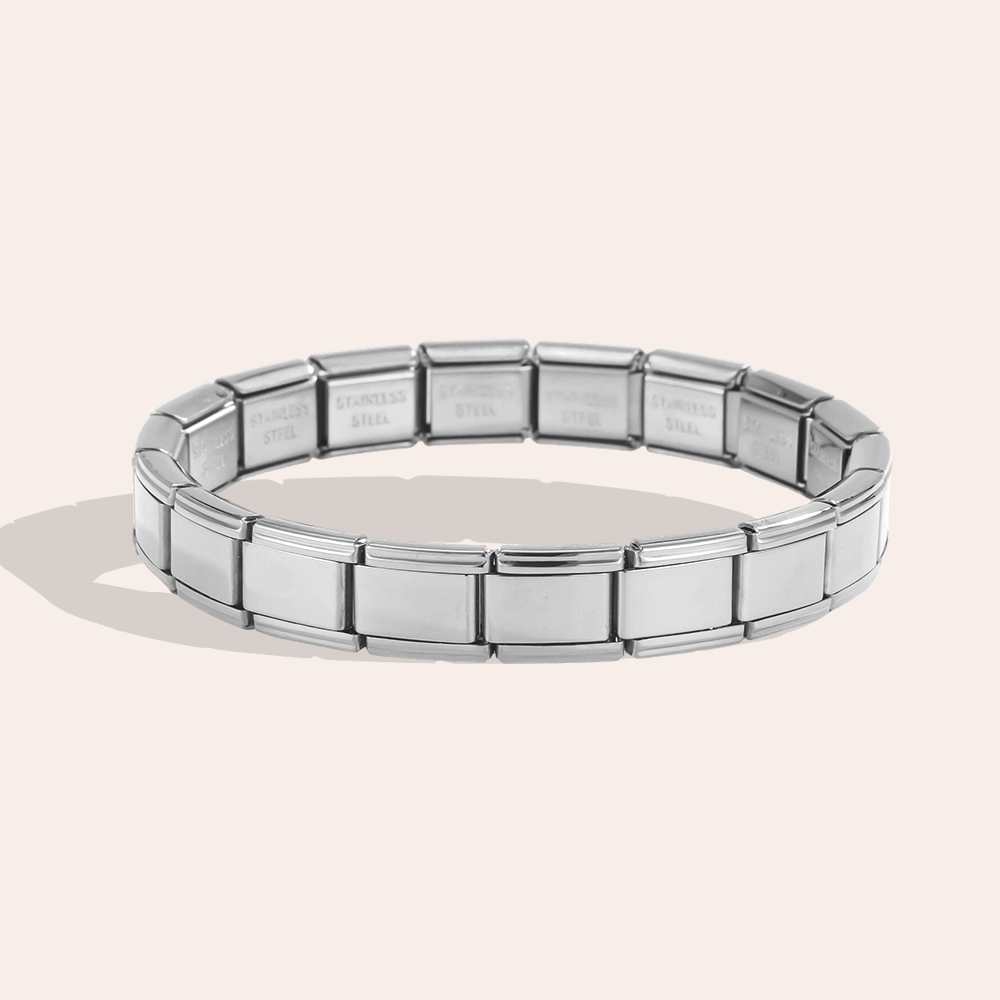 verstellbarer Modular Charms Edelstahl Armband    