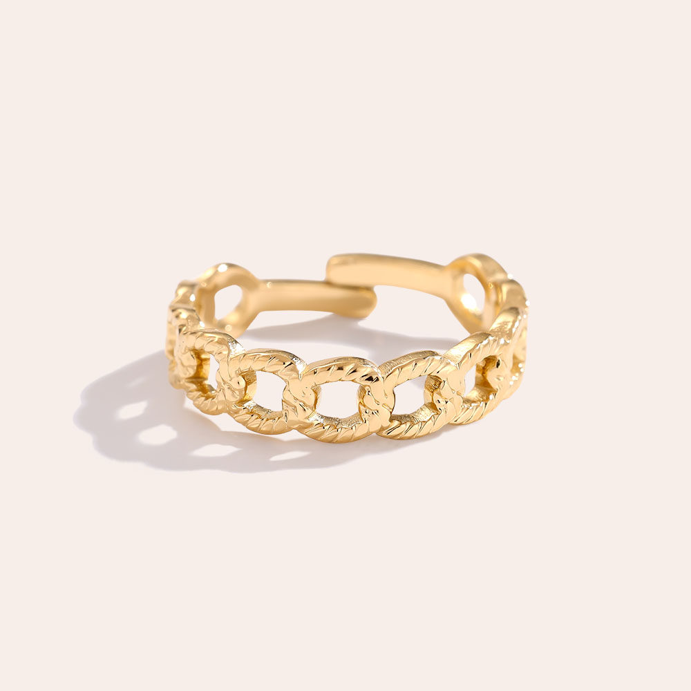 Chained Circles Edelstahl Ring