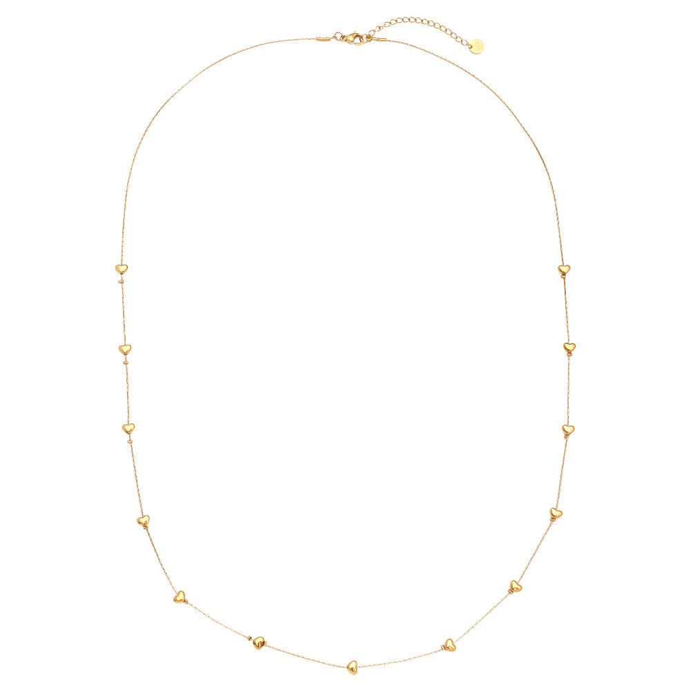 70cm Many Sweet Heart Edelstahl Halskette         