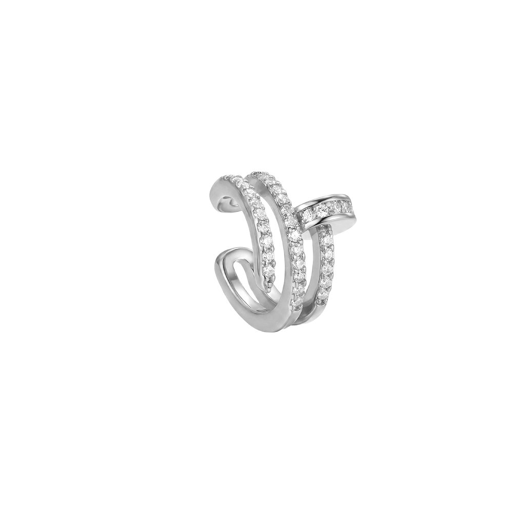 15mm Nagel Zirkonia Vergoldete Ear-cuffs