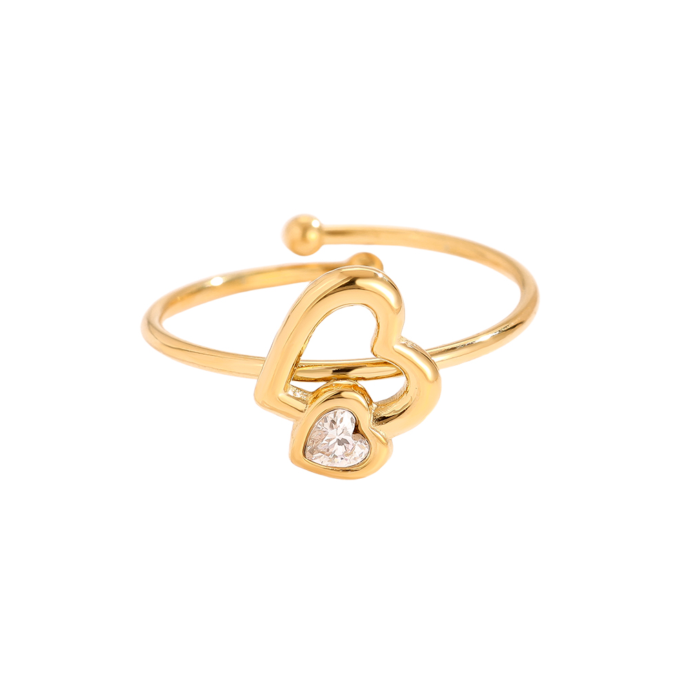 Sweet Hearts Edelstahl Ring          