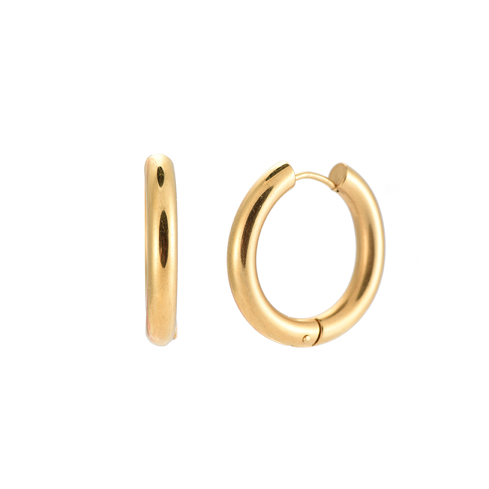 25mm Simple Hoop Edelstahl Ohrringe