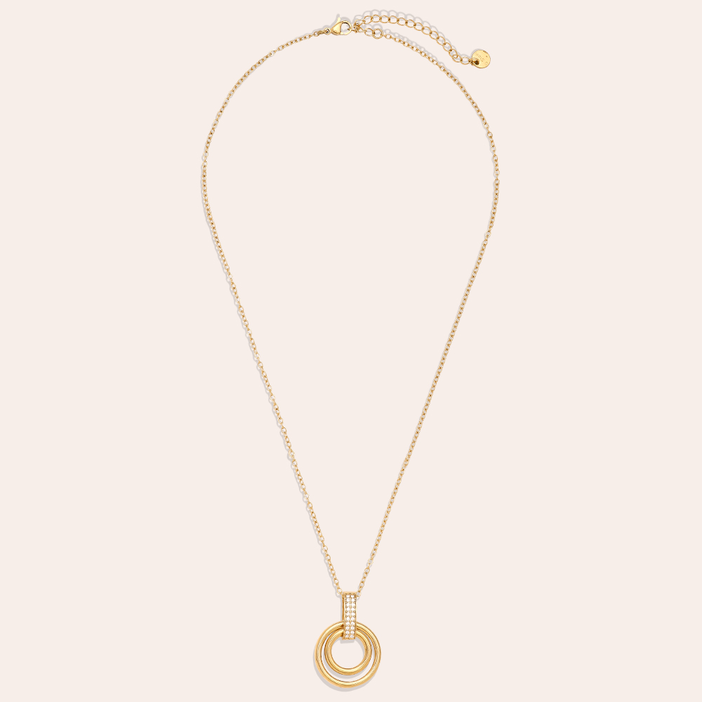 Edelstahl Halskette 60cm Cycle And Diamond Lock