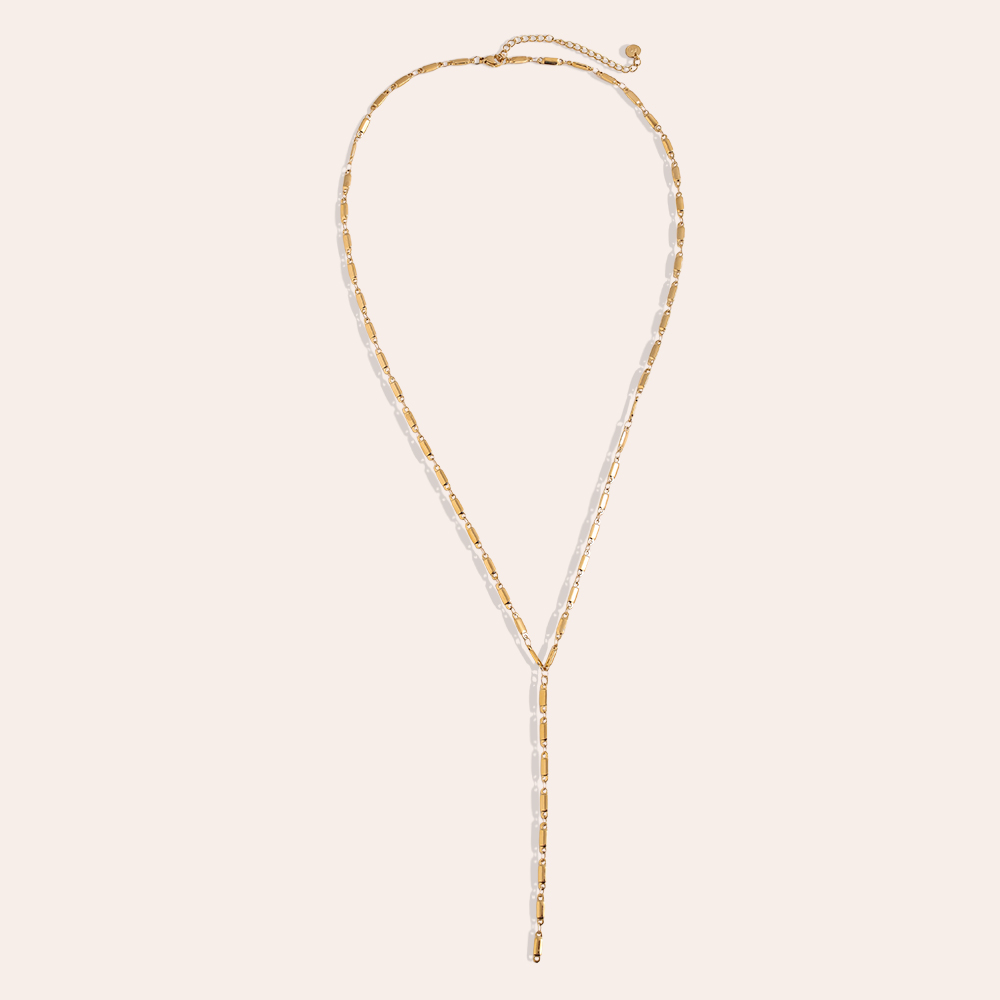 60+10cm Rechteckkette Edelstahl Halskette       