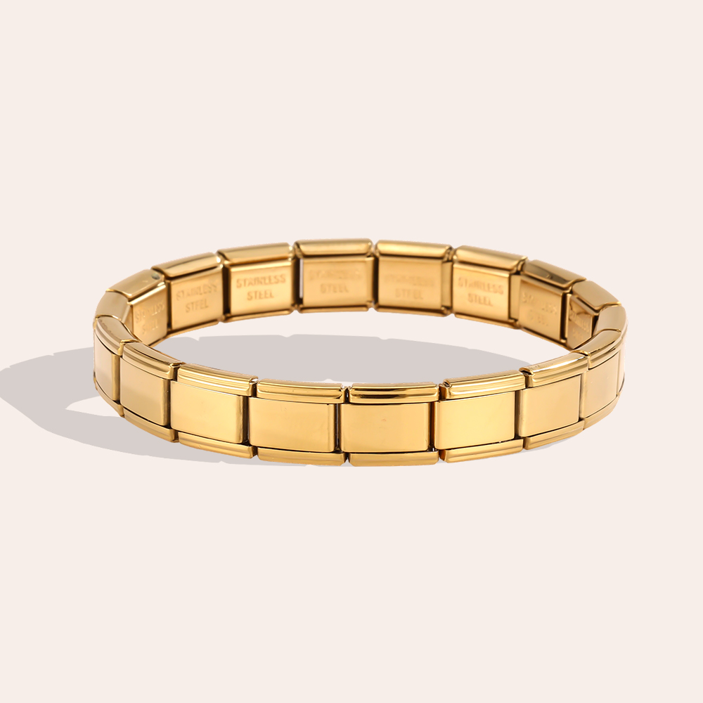 verstellbarer Modular Charms Edelstahl Armband    