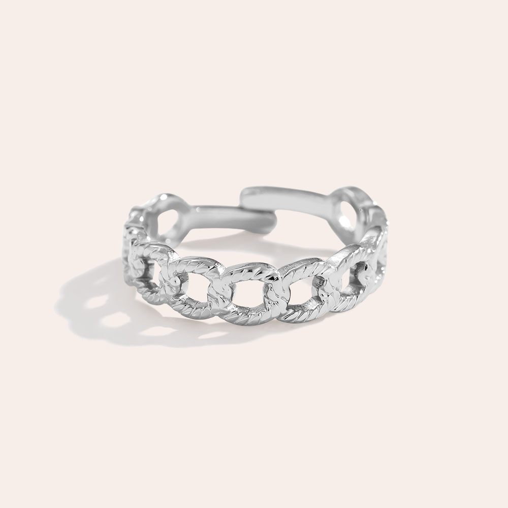Chained Circles Edelstahl Ring