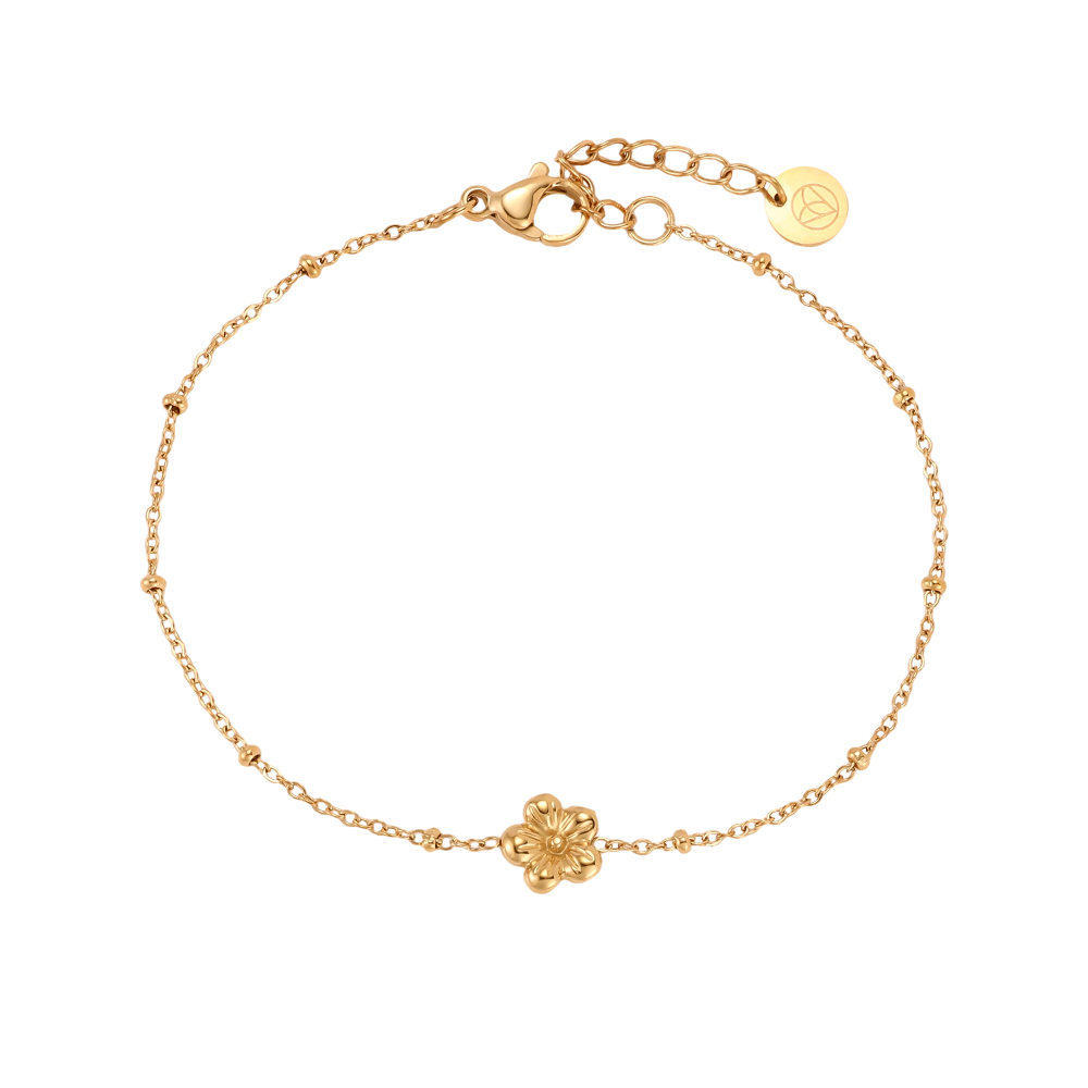 17cm Mini Blüten Edelstahl Armband 