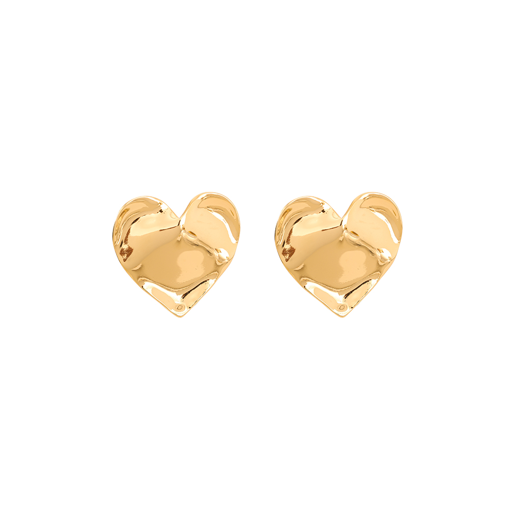 Edelstahl Ohrringe Uneven Shining Super Heart
