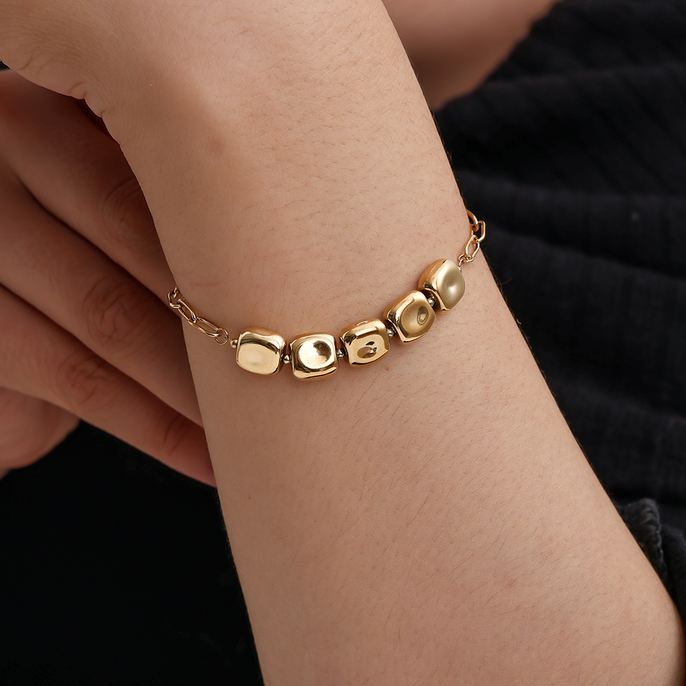 Edelstahl Armkette 17cm Cube Dot Chain