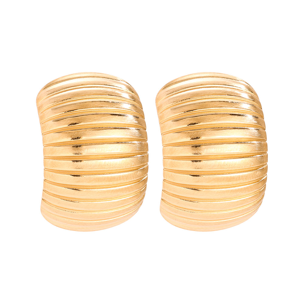 1.8*2.8cm Fine Golden Edelstahl Ohrringe  