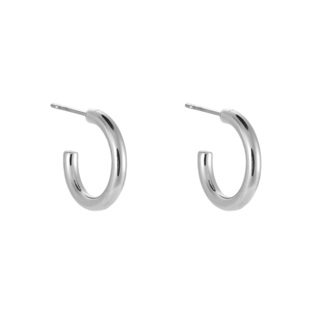 Edelstahl Ohrringe Big Simple Hoop
