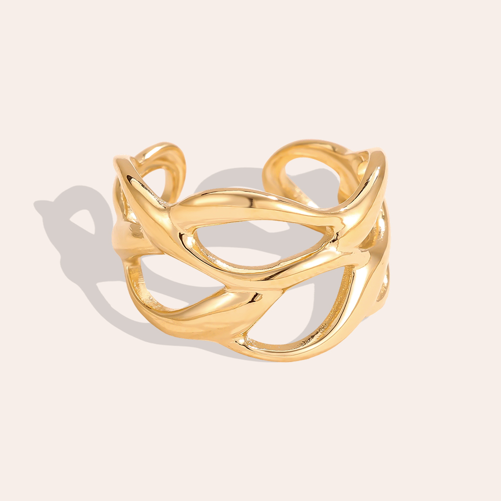 Verstellbarer lockeres Netz Edelstahl Ring        