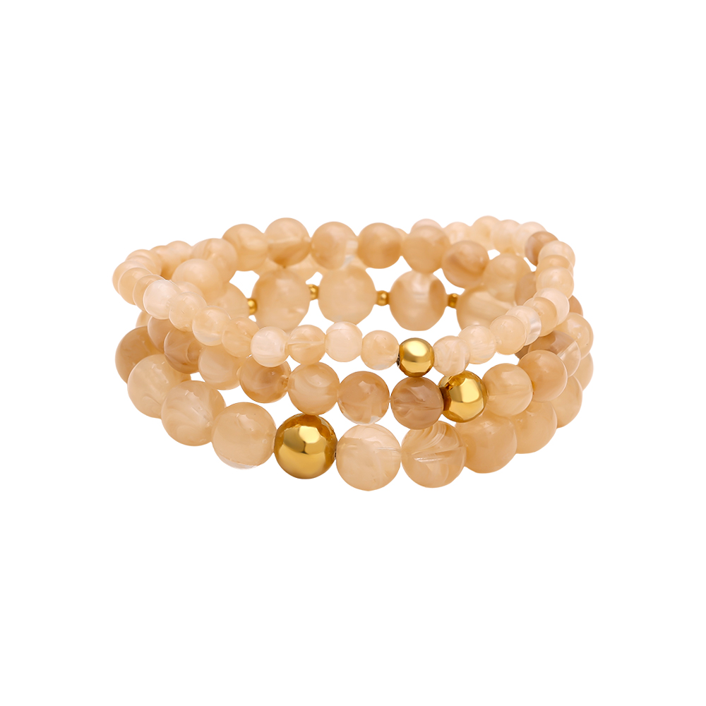 Acrylic Beaded Edelstahl Armreif    