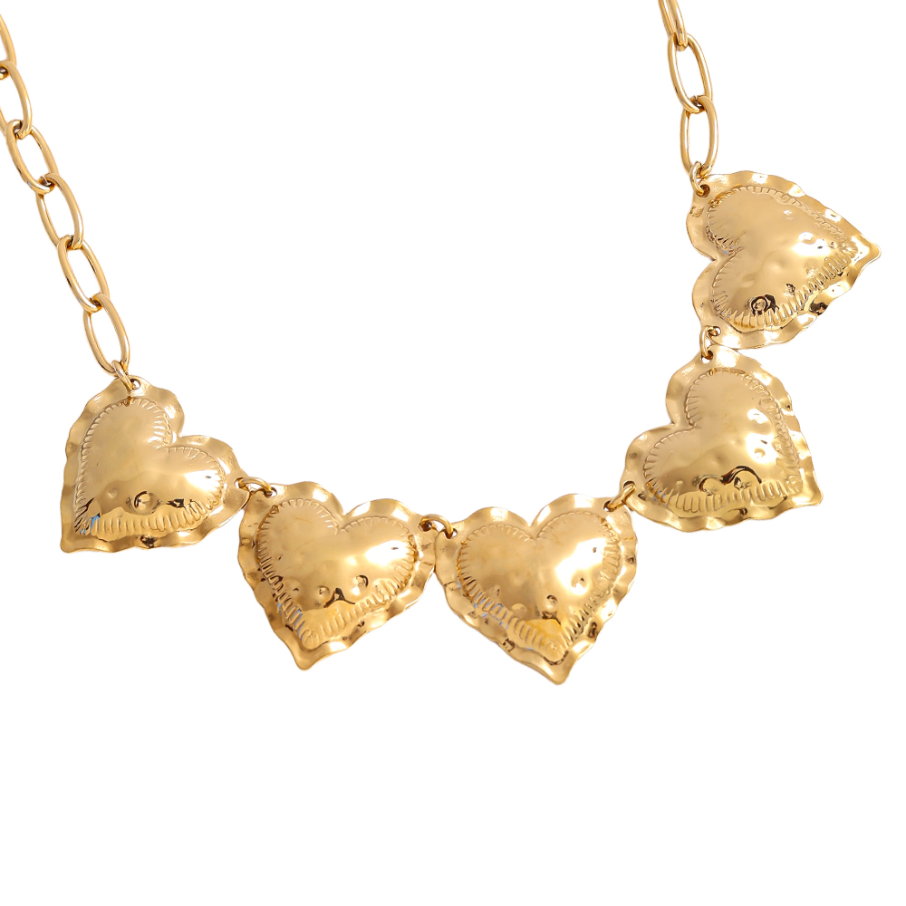 39cm Statement Herz Edelstahl Halskette