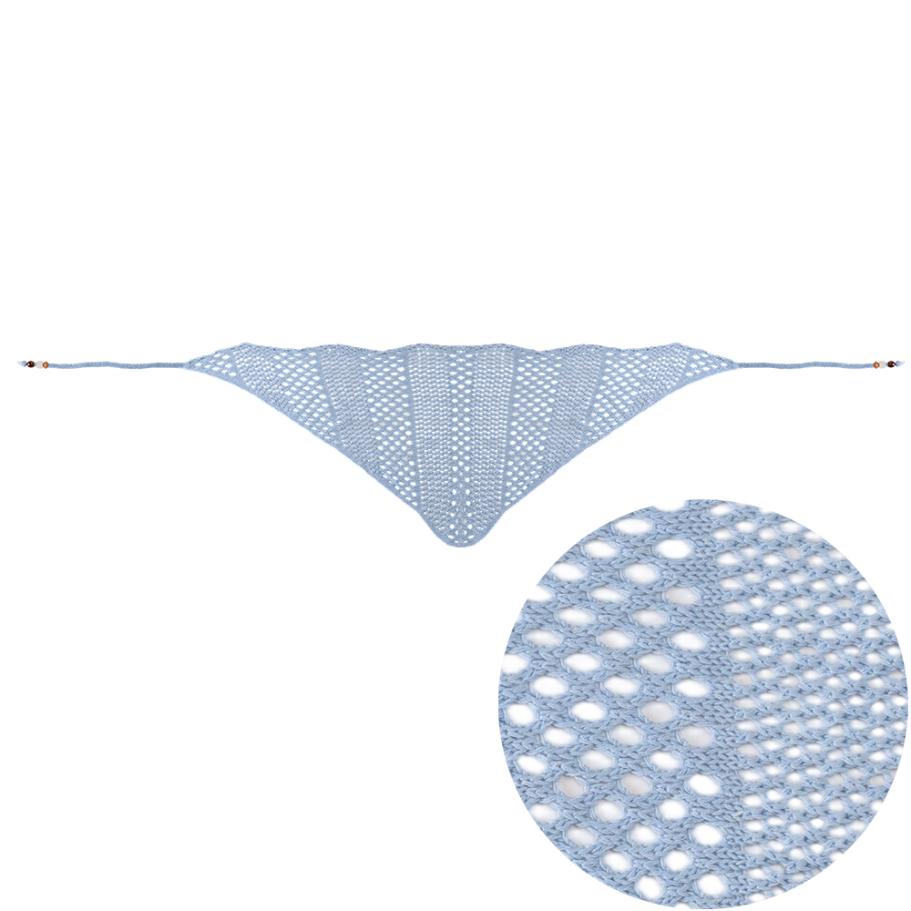 80*33cm Acryl Beads Lochstrick Schal