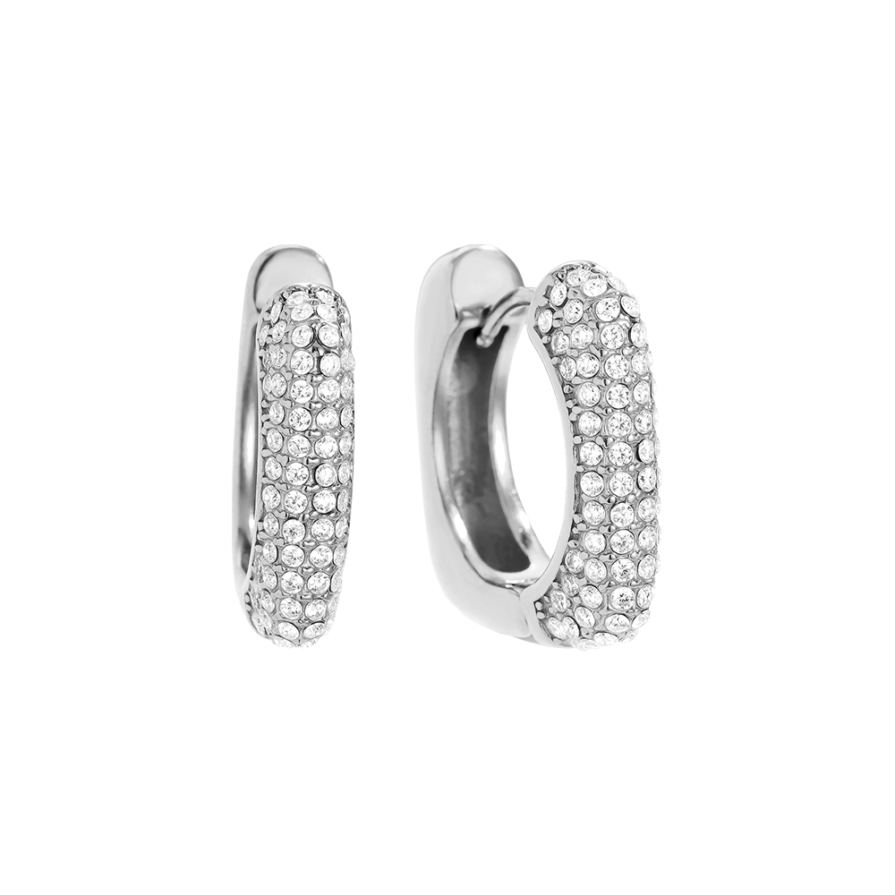 2cm Diamond Cube Hoop Edelstahl Ohrringe    