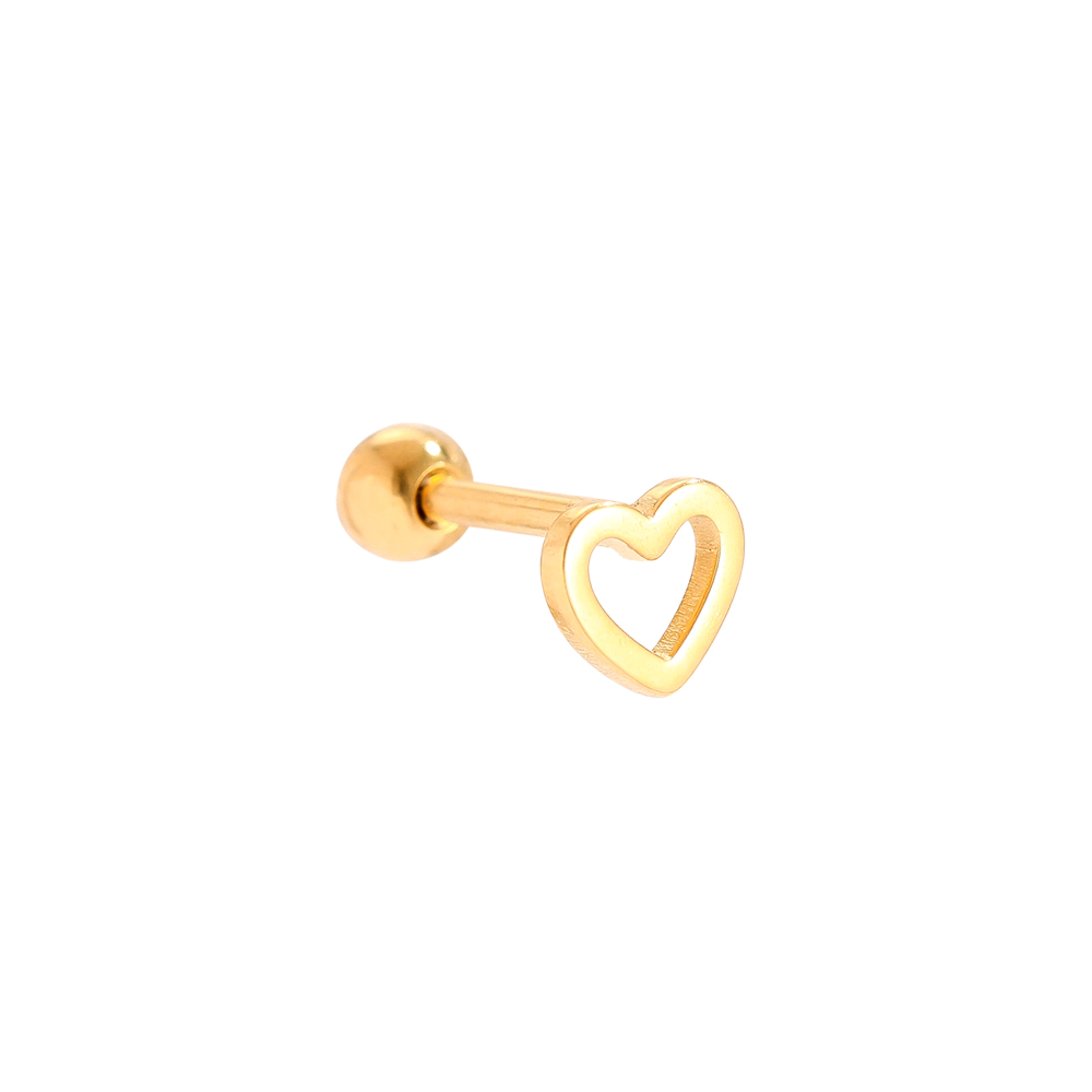 5mm Mini Hollow Heart Edelstahl Piercing     