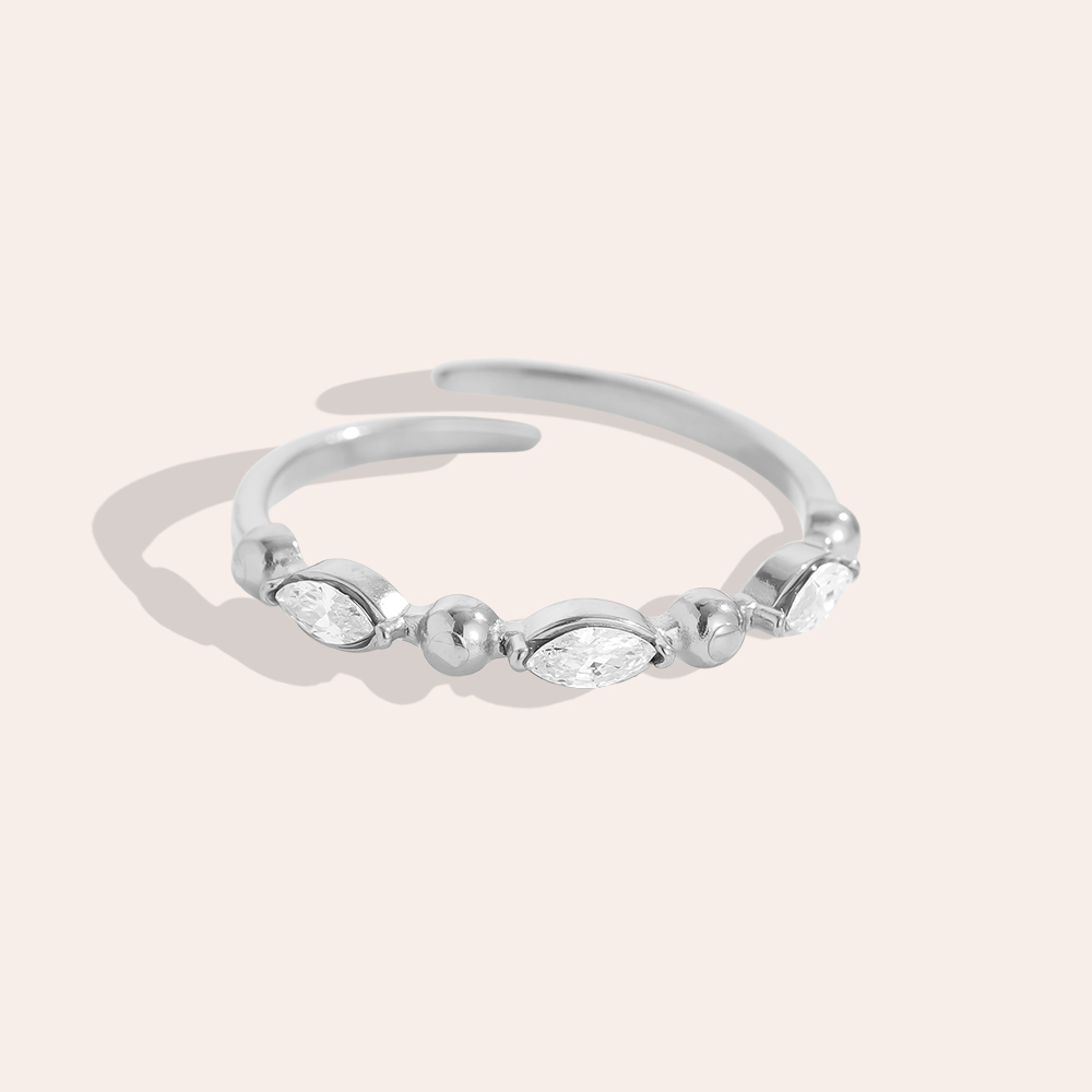 Some Diamonds Edelstahl Ring    