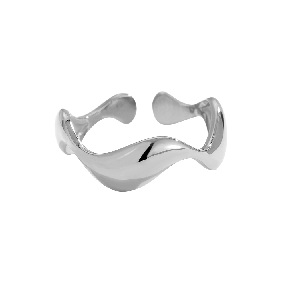 Many Waves Edelstahl Ring         