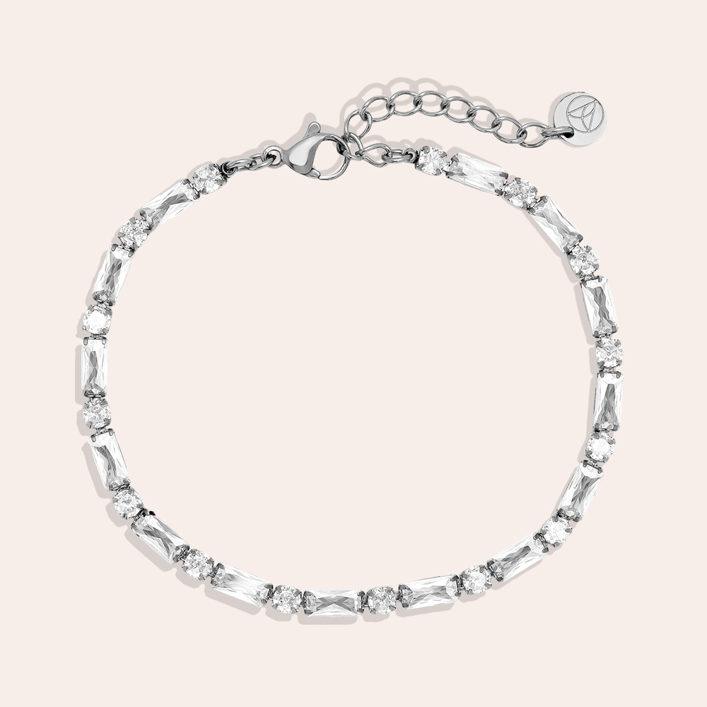 Edelstahl Armkette 16cm Diamond Cube And Dot Chain