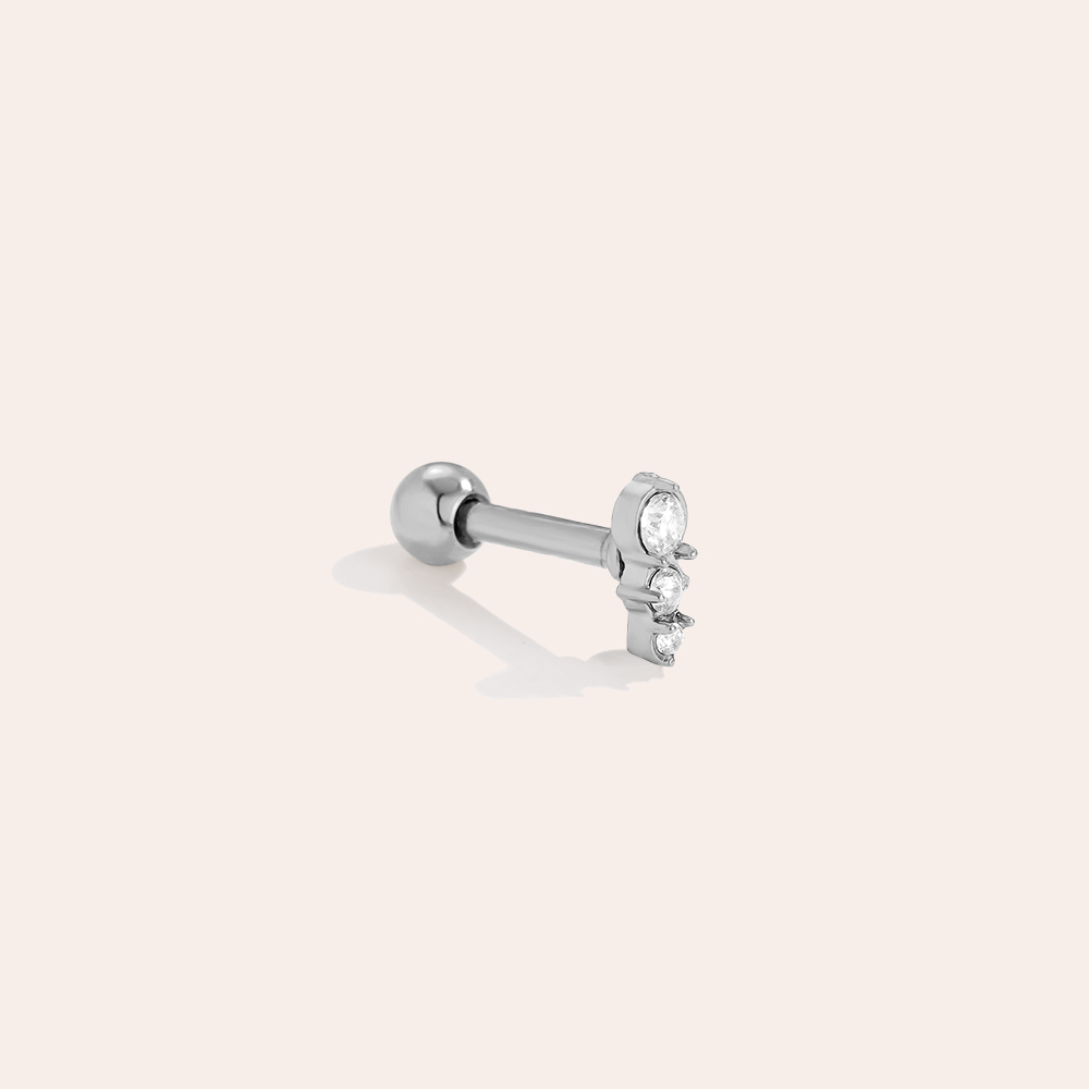 5mm Three Dots Edelstahl Piercing      