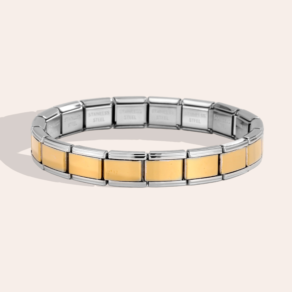 Verstellbarer Modular Charms Edelstahl Armband    