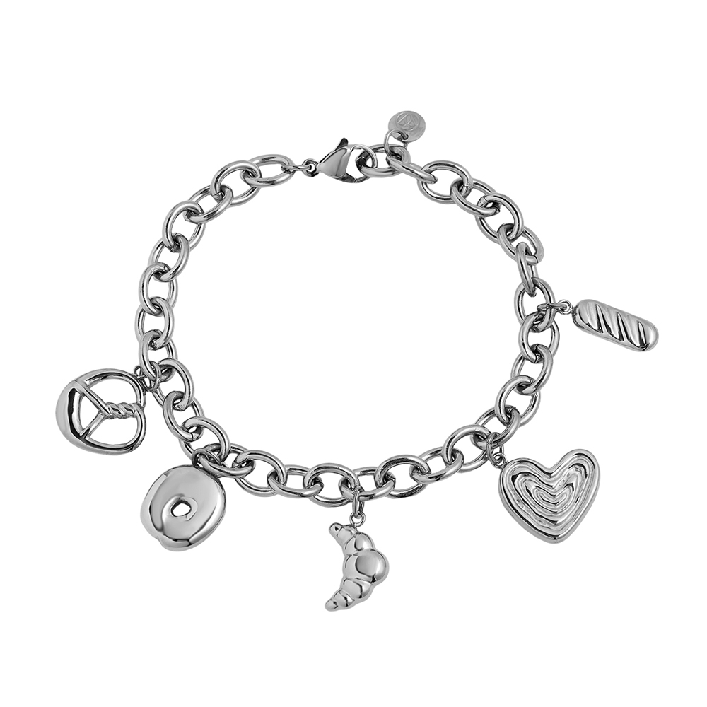 19cm Nice Breakfast Edelstahl Armband    