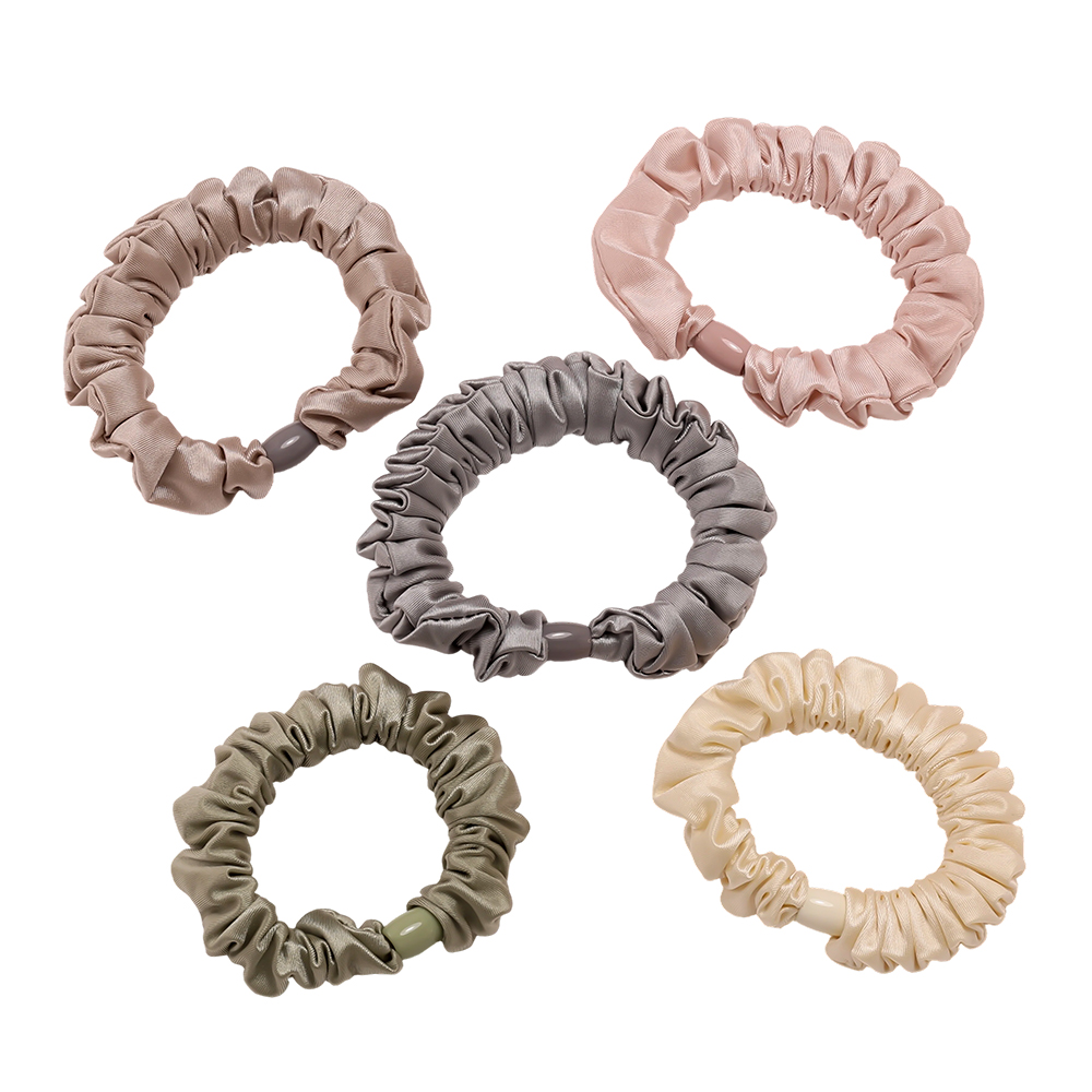 5 Stk. Große Satin Scrunchie set