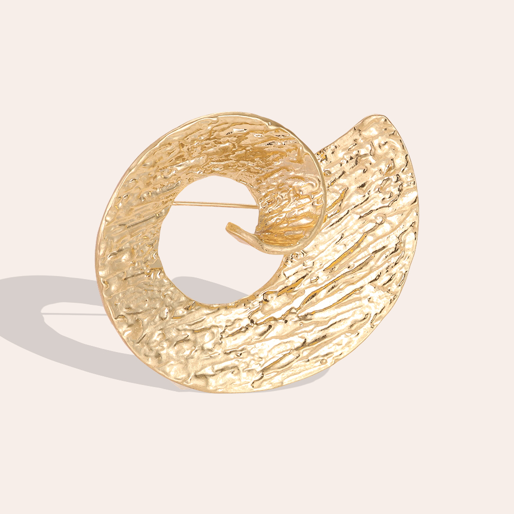 6cm goldene Drehung Brosche   