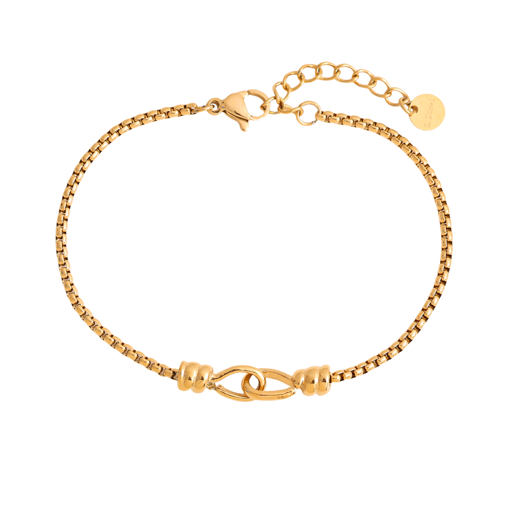 16cm Minimalistisches Haken Edelstahl Armband 