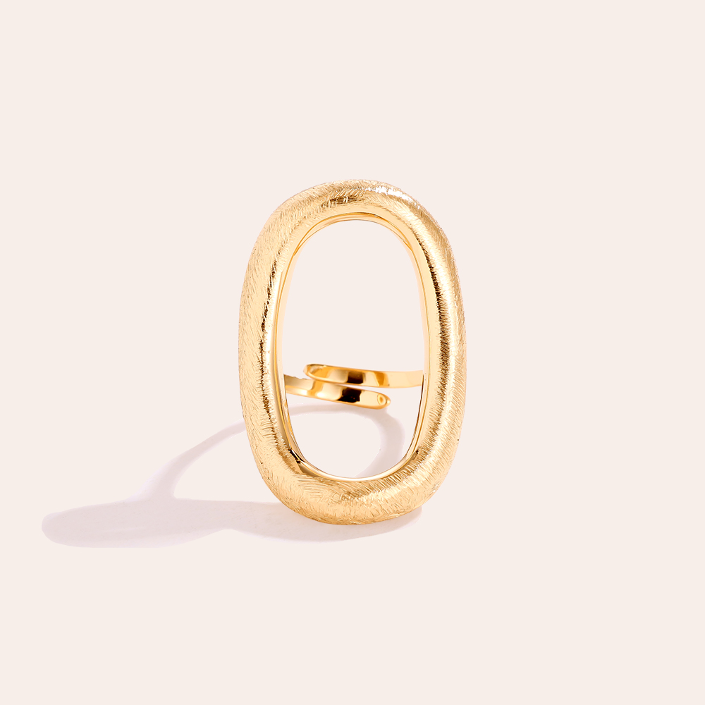 Big Oval Edelstahl Ring        