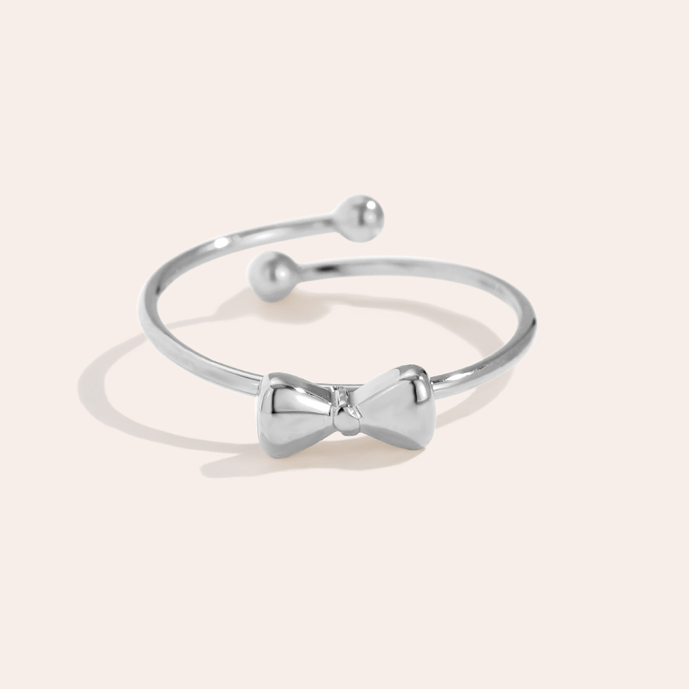 Nice Bowtie Edelstahl Ring    
