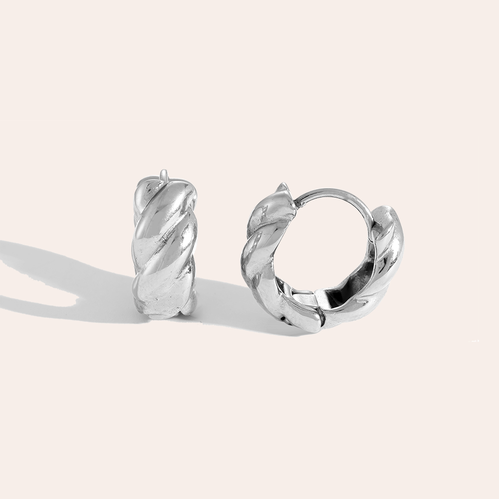 Edelstahl Ohrringe The Twist Ring