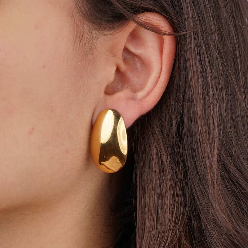 Long Mirror Shield Edelstahl Ohrstecker