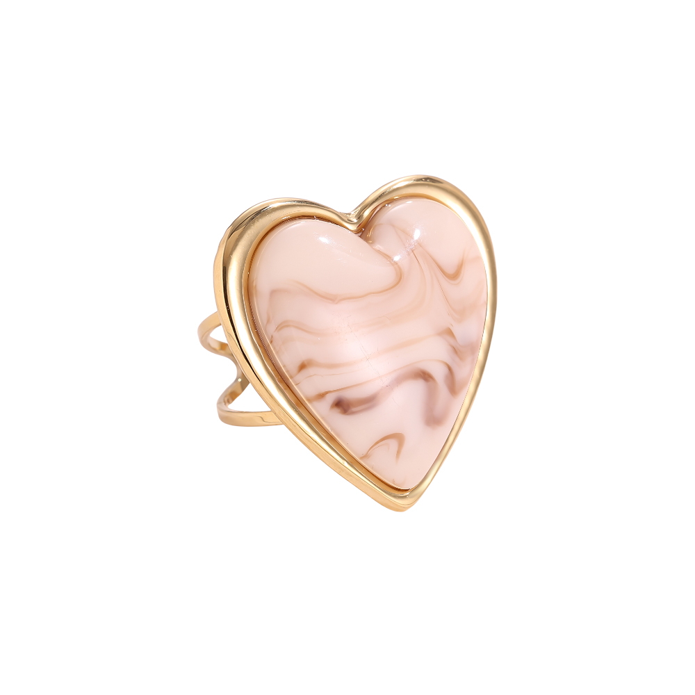 Big Size Heart Edelstahl Ring       