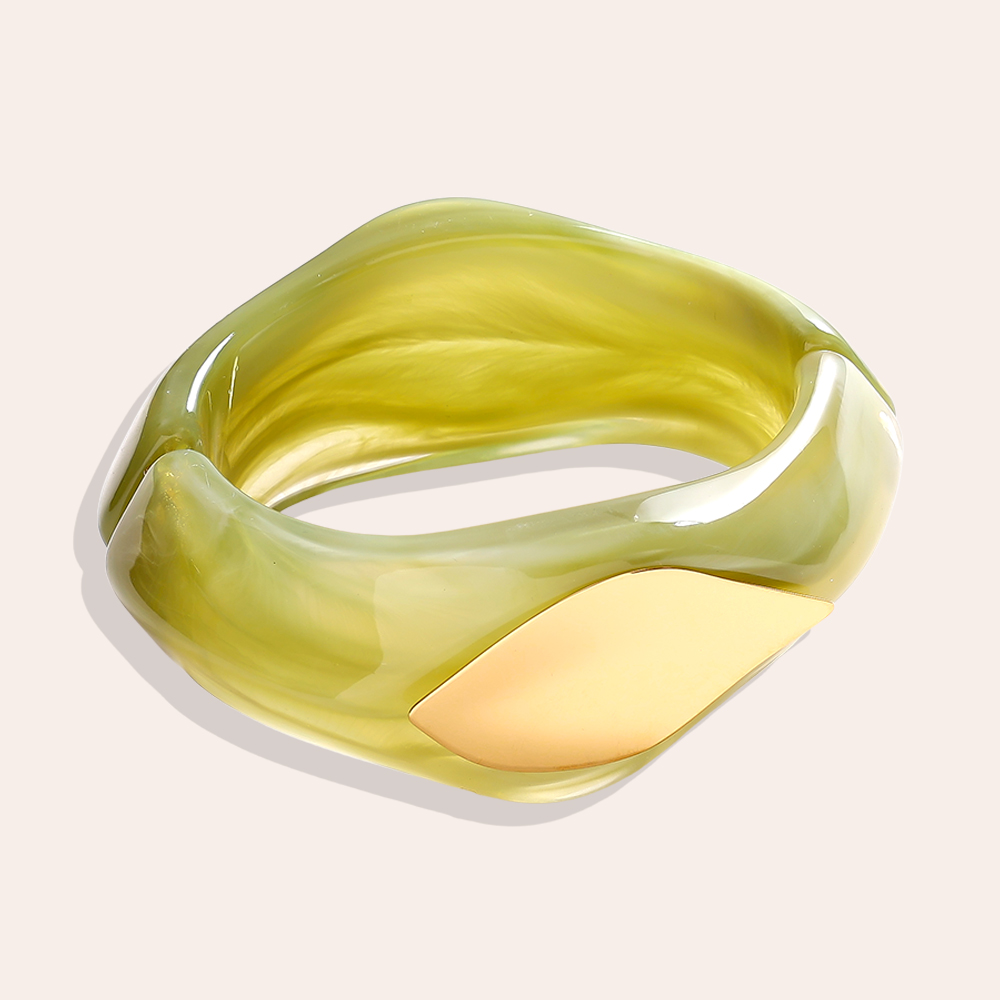 Irregular Chunky Edelstahl Armreif 