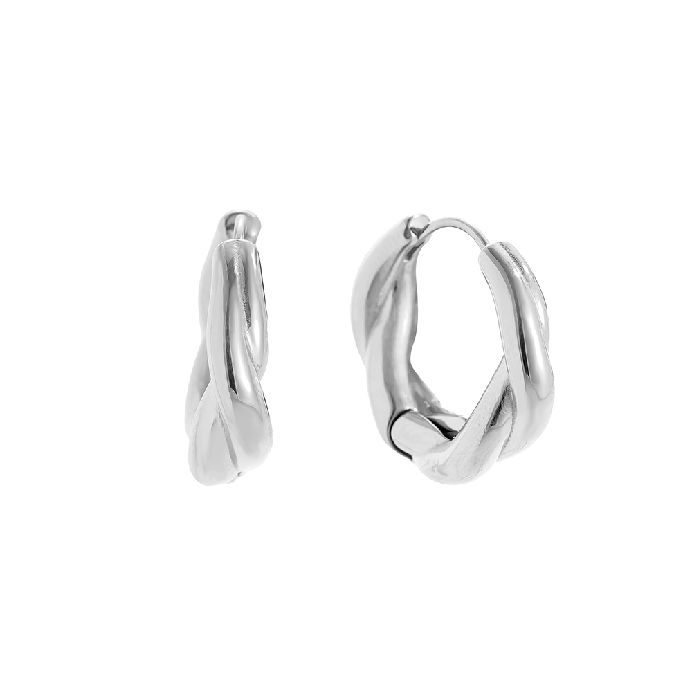 2.2cm Twist Hoop Edelstahl Ohrringe       