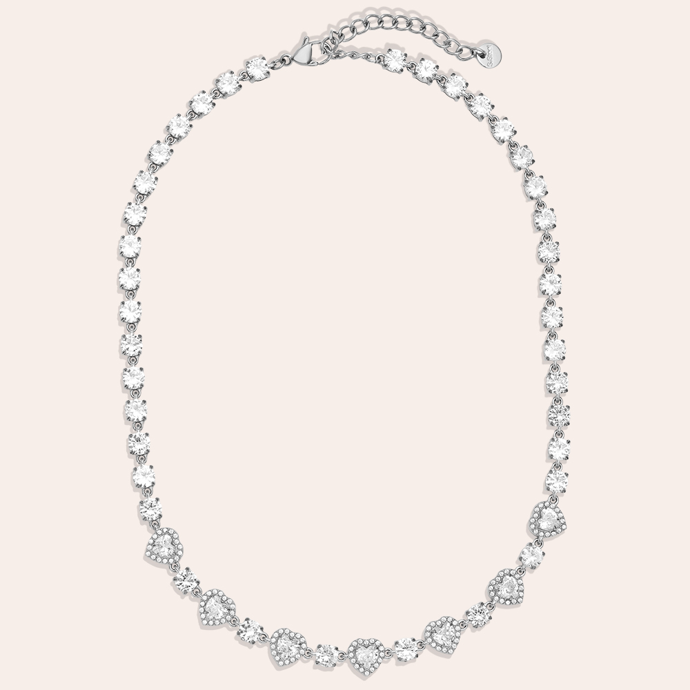 Edelstahl Halskette 38cm Perfect Sparkling Diamond