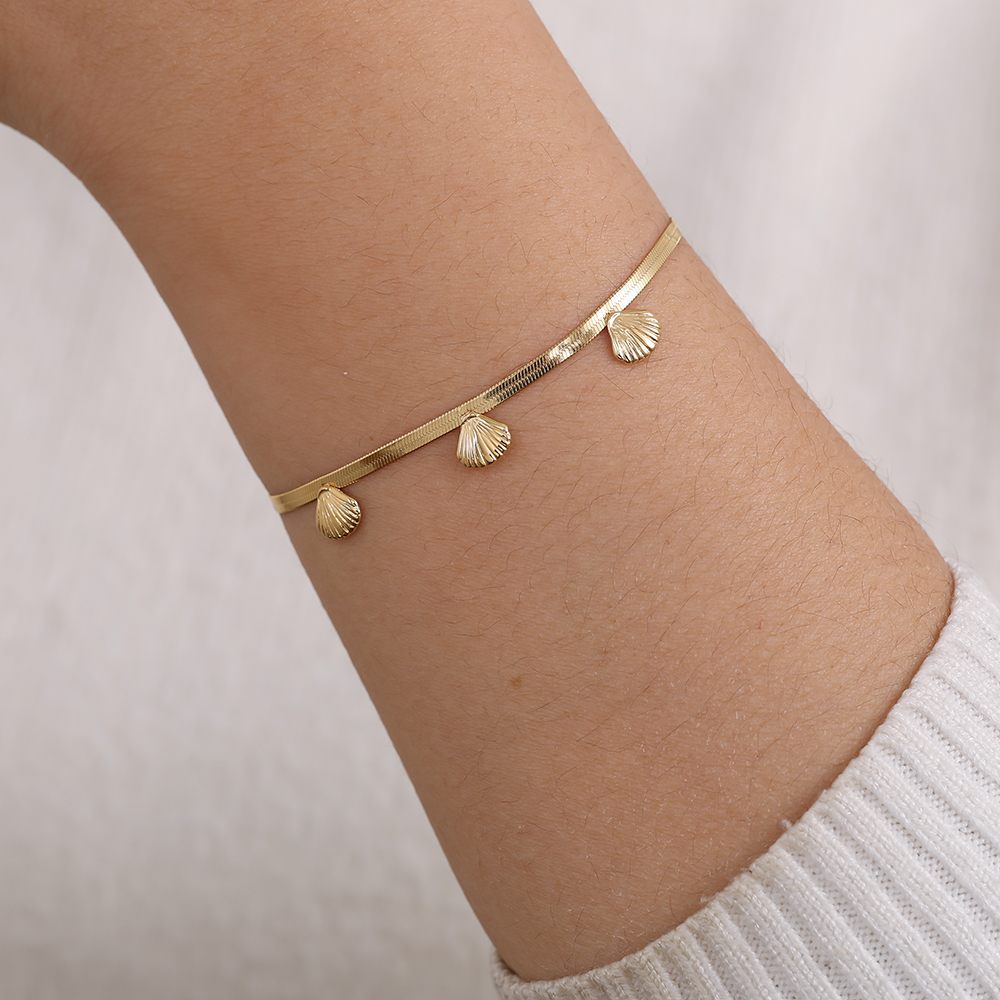 15cm Mini Shells Edelstahl Armband