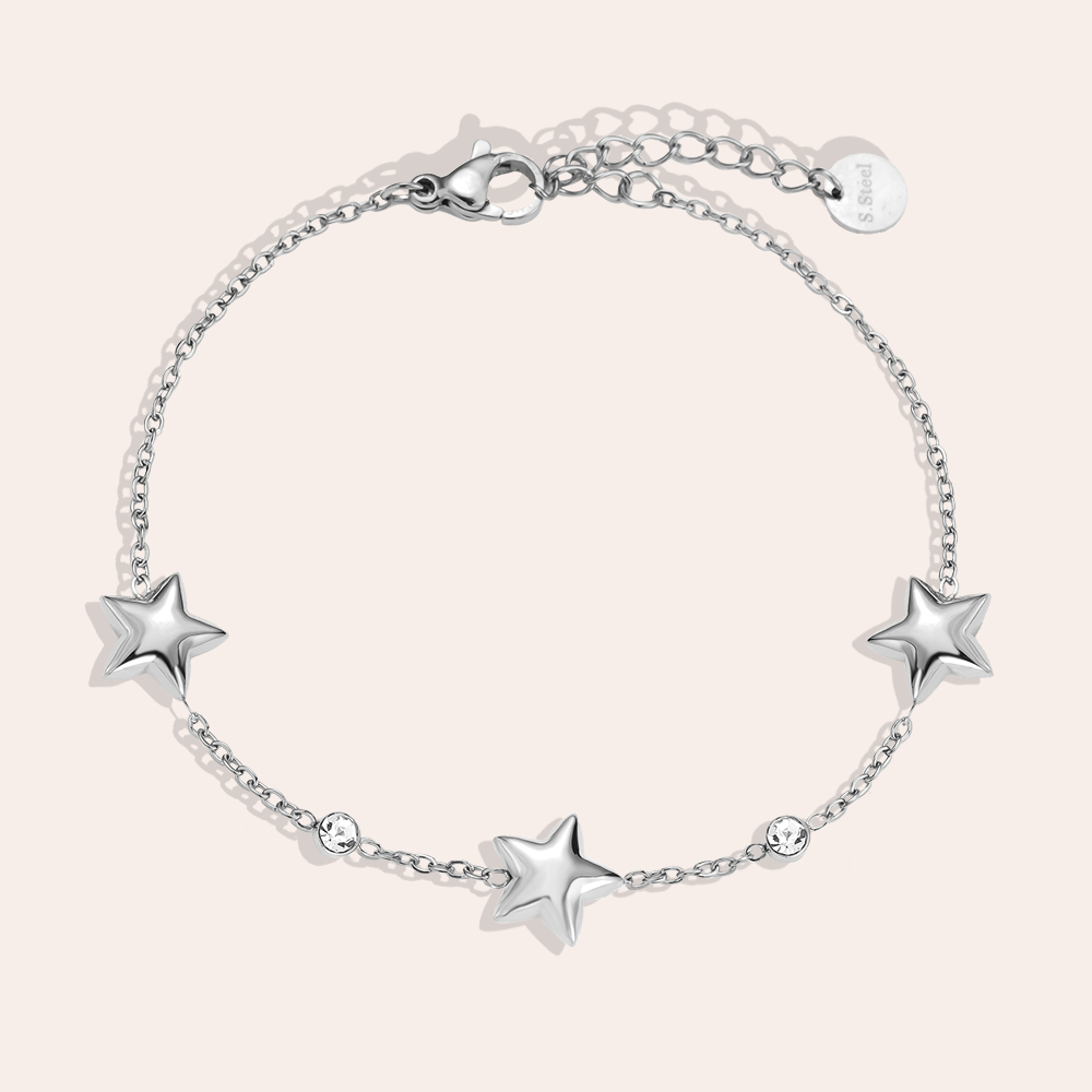 16cm Mini Star Diamond Edelstahl Armband