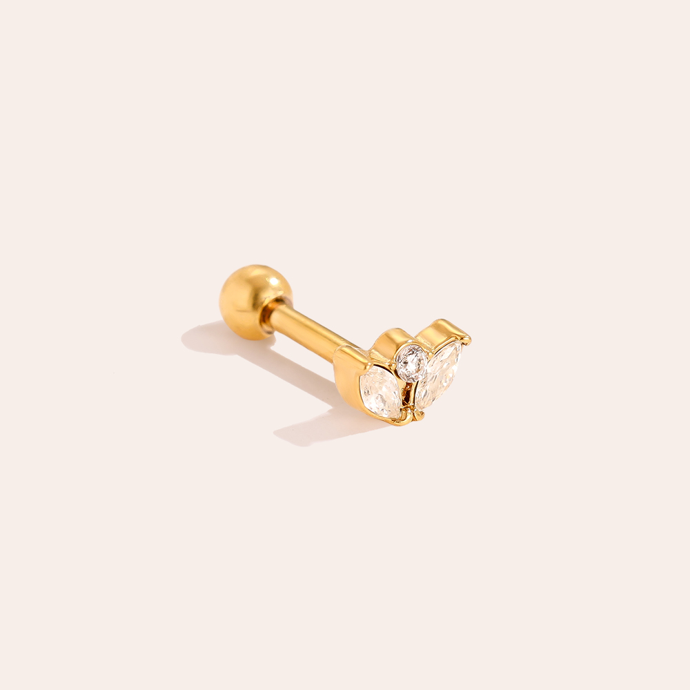 5mm Mini Diamond Crown Edelstahl Piercing      
