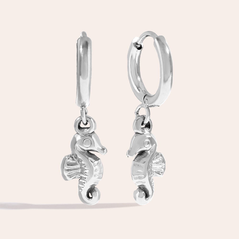25mm Sea Horse Edelstahl Ohrringe     