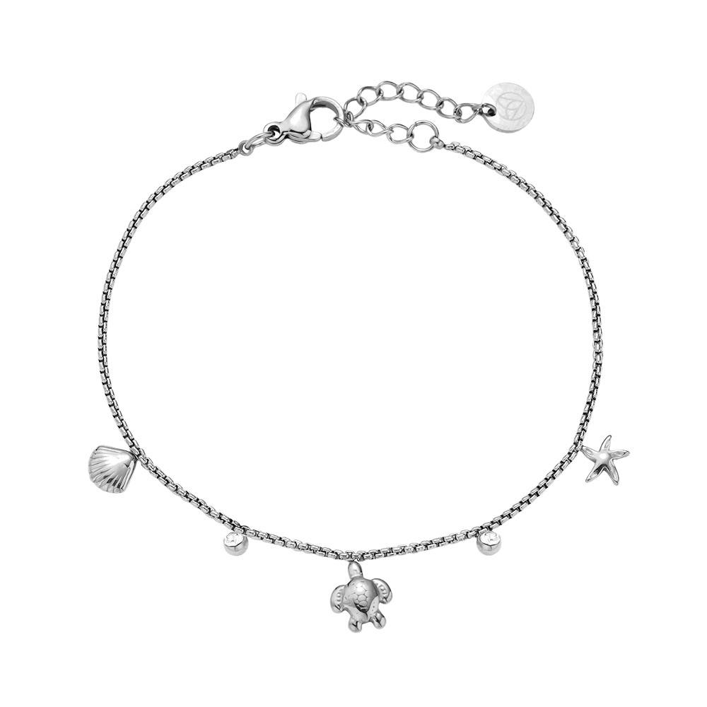 17cm Mini Sea Life And Diamond Edelstahl Armkette 