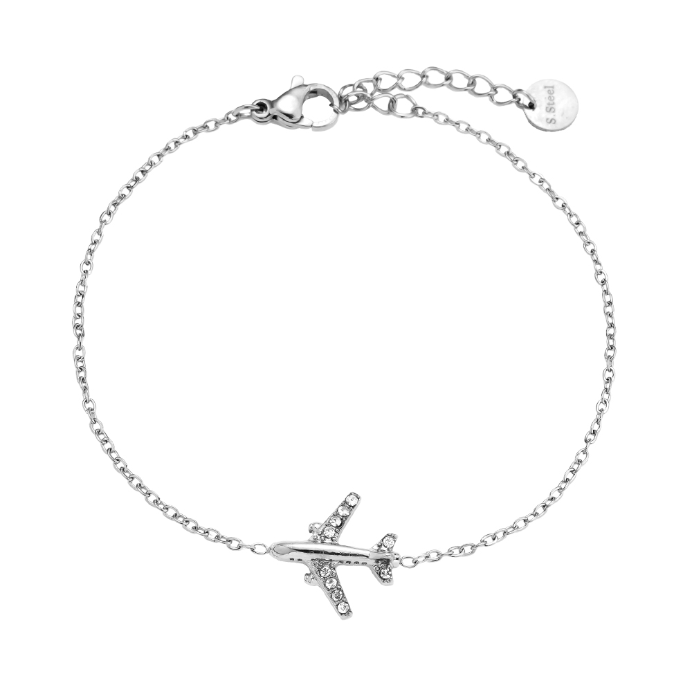 17cm Diamond Airplane Edelstahl Armkette    