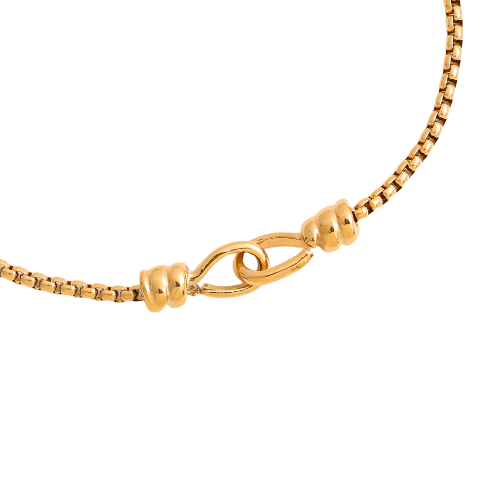 16cm Minimalistisches Haken Edelstahl Armband 