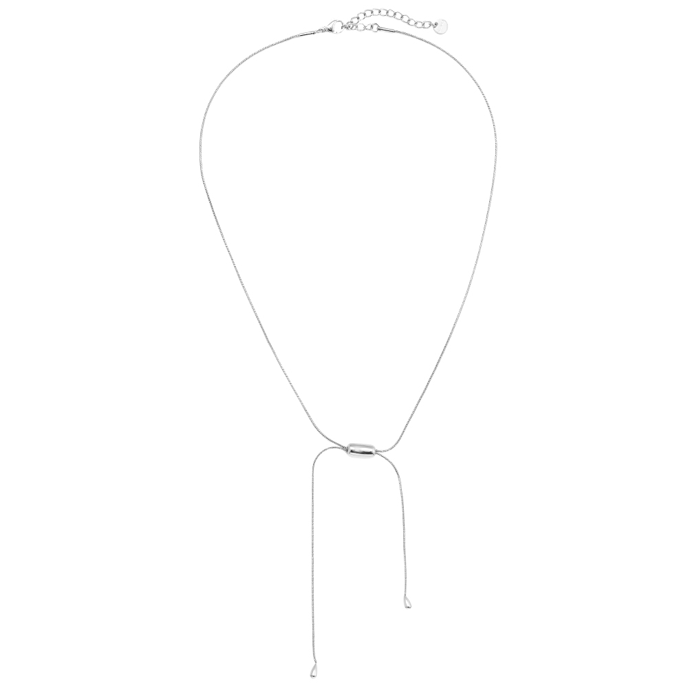 42cm Bean With Chain Edelstahl Halskette         