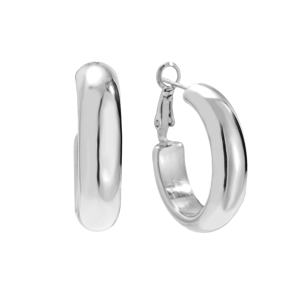 Edelstahl Ohrringe 3cm Simple Circle